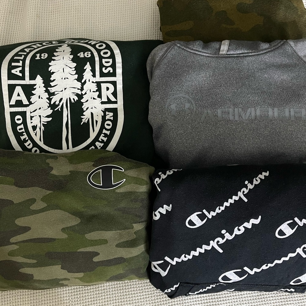 5 pullover hoodie sweatshirts With Front Pockets boys size 10/12